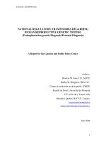 NATIONAL REGULATORY FRAMEWORKS REGARDING HUMAN REPRODUCTIVE GENETIC TESTING doc