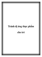 Tránh dị ứng thực phẩm cho trẻ docx