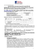 Specialist Officers– Recruitment Project 2012-13 under IBPS CWE potx