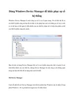 Dùng Windows Device Manager để khắc phục sự cố hệ thống ppt