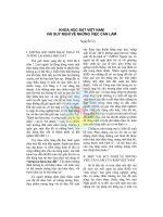 Khoa học đất Việt Nam vài suy nghĩ về những việc cần làm potx