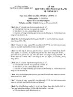 ĐỀ THI KẾT THÚC HỌC PHẦN CAO ĐẲNG HỆ CHÍNH QUY HÓA ĐẠI CƯƠNG A1 pdf