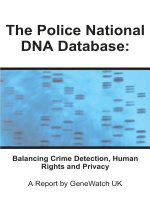 The Police National DNA Database: Balancing Crime Detection, Human Rights and Privacy pdf