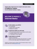 Helping Older Adults Search for Health Information Online A Toolkit for Trainers from the National Institute on Aging potx