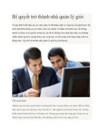 Bí quyết trở thành nhà quản lý giỏi potx