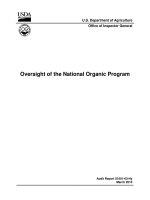 Oversight of the National Organic Program pdf