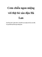 Cơm chiều ngon miệng với thịt bò xào đậu Hà Lan pdf