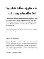Sự phát triển thị giác của trẻ trong năm đầu đời pptx