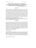 KHẢO SÁT ĐẶC TÍNH RA HOA CỦA MỘT SỐ GIỐNG DỪA (COCOS NUCIFERA L.) CAO ĐƯỢC TRỒNG TẠI HUYỆN GIỒNG TRÔM, TỈNH BẾN TRE pot