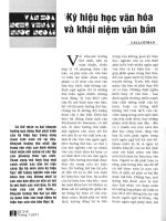 Báo cáo khoa học: Ký hiệu học văn hóa và khái niệm văn bản pptx