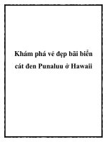 Khám phá vẻ đẹp bãi biển cát đen Punaluu ở Hawaii doc