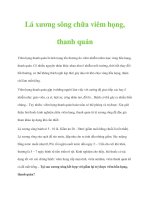 Lá xương sông chữa viêm họng, thanh quản pdf