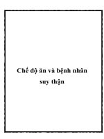 Chế độ ăn và bệnh nhân suy thận pptx