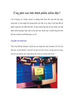 Ứng phó sao khi dính phần mềm độc? pdf