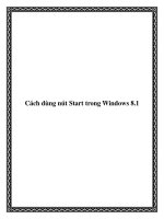 Cách dùng nút Start trong Windows 8.1 pot