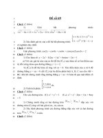 Đề thi thử đại học môn toán năm 2013 - THPT Lý Thường Kiệt - Hải Phòng - Đề số 69 ppt