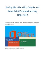 Hướng dẫn chèn video Youtube vào PowerPoint Presentation trong Office 2013 pptx