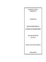 Luận văn:Đào tạo nguồn nhân lực ngành du lịch thành phố Đà Nẵng đến năm 2015 và tầm nhìn 2020 pptx