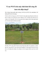 Vì sao Wi-Fi trên máy tính luôn bắt sóng tốt hơn trên điện thoại? pptx