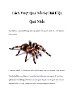 Cách Vượt Qua Nỗi Sợ Hãi Hiệu Quả Nhất pptx