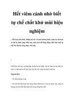 Hết viêm cánh nhờ biết tự chế chất khử mùi hiệu nghiệm potx