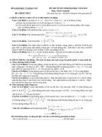 ĐỀ THI CHÍNH THỨC MÔN TOÁN NĂM 2013 KHỐI B