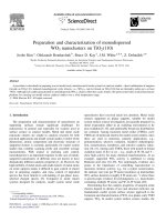 preparation and characterization of monodispersed wo3 nanoclusters on tio2(110)