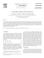 A wurtz like reaction to silicon nanowires