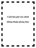 Cách hóa giải cửa chính không thuận phong thủy doc
