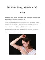 Bài thuốc Đông y chữa bệnh hôi nách doc