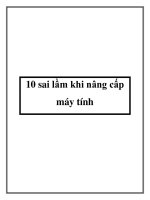 10 sai lầm khi nâng cấp máy tính pdf