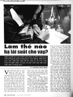 Làm thế nào để hạ lãi suất cho vay? doc