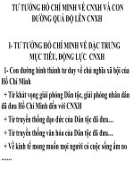 TƯ TƯỞNG HỒ CHÍ MINH VỀ CNXH VÀ CON ĐƯỜNG QUÁ ĐỘ LÊN CNXH pdf