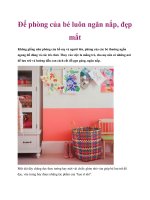 Để phòng của bé luôn ngăn nắp, đẹp mắt pdf