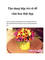 Tận dụng hộp trà cũ để cắm hoa thật đẹp pdf