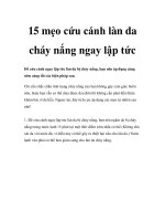 15 mẹo cứu cánh làn da cháy nắng ngay lập tức docx