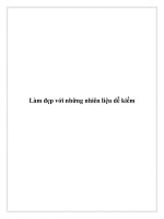 Làm đẹp với những nhiên liệu dễ kiếm pptx