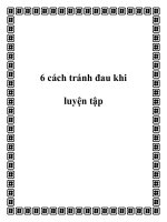 6 cách tránh đau khi luyện tập pptx