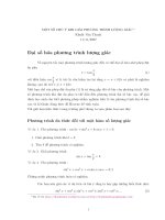 Phương pháp đại số hóa phương trình lượng giác