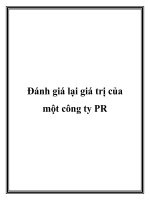 Đánh giá lại giá trị của một công ty PR docx