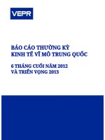 báo cáo thường kỳ kinh tế vĩ mô trung quốc 6 tháng cuối năm 2012 và triển vọng 2013