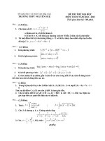 ĐÁP ÁN VÀ ĐỀ THI THỬ ĐẠI HỌC - TRƯỜNG THPT NGUYỄN HUỆ - ĐẮK LẮK - ĐỀ SỐ 157 docx