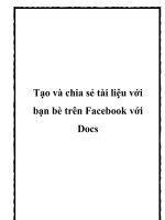 Tạo và chia sẻ tài liệu với bạn bè trên Facebook với Docs docx