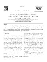 Growth of amorphous silicon nanowires