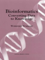 Bioinformatics Converting Data to Knowledge ppt