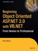 Beginning Object-Oriented ASP.NET 2.0 with VB.NET: From Novice to Professional pptx