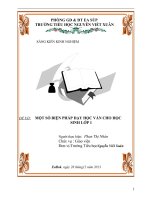 SÁNG KIẾN 2013 - MỘT SỐ BIỆN PHÁP DẠY HỌC VẦN CHO HỌC                                                      SINH LỚP 1