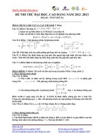 ĐỀ THI THỬ ĐẠI HỌC, CAO ĐẲNG NĂM 2012 -2013 Môn TOÁN đề 26 pot