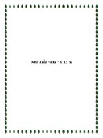 Nhà kiểu villa 7 x 13 m ppt