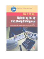Giáo trình nghiệp vụ thư ký văn phòng thương mại tập 2 potx